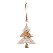 ZÁVES STROMČEK SO ZVONČEKOM BIE/ZLA PLECH 19,5*13,5*2CM - FLORASYSTEM