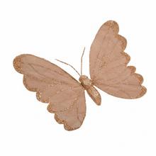 MOTÝL NA KLIPE BÉŽ/ŠAM ZAMAT 30CM - FLORASYSTEM