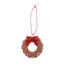 ZÁVES PERNÍKOVÁ DONUT BIE/HNE/ČER POLY 7*5,5CM - FLORASYSTEM