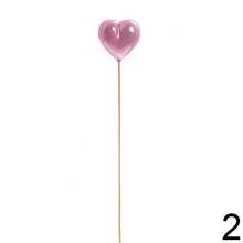 Zápich srdiečko červené a ružové