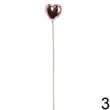 Zápich srdiečko červené a ružové