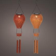 Solárny balón kovový stabilný 2ass D.13cm H.56cm