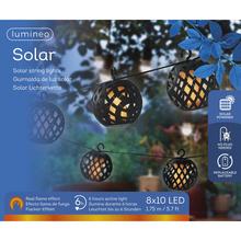 Solárne plastové párty osvetlenie s efektom ohňa a plameňa D.7.5cm L.175cm H.8.5cm