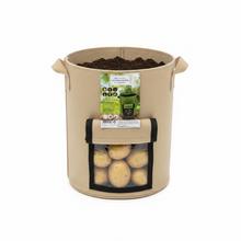 Plstené pestovateľské vrecko na zeleninu v troch farbách.