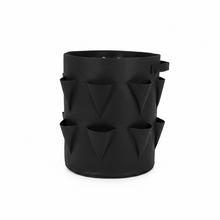 Vrecko na pestovanie jahôd s 8 vreckami na rastliny v červenej, čiernej a zelenej farbe.