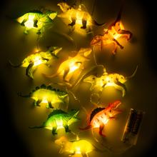 Svetelná reťaz s 10 LED diódami, dinosaurus