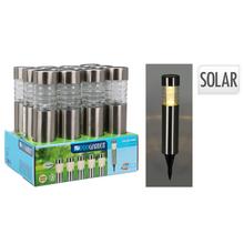 Solárne svetlo zápich nerezové, priemer 6 cm, výška 27 cm.