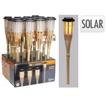 Solárne svetlo zápich z bambusu s efektom plameňa.