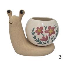 Kvetináč obal slimák ass3  V11,5x13,3x8,8cm