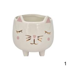 Kvetináč na nožičkách dolomit mačka 3ass 8/10/V9cm