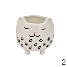 Kvetináč na nožičkách dolomit mačka 3ass 8/10/V9cm