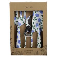 Sada záhradného náradia s potlačou hortenzií.