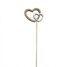ZÁPICH SRDCIA DREVENÉ HNE/BIE 8*6,3*20CM - FLORASYSTEM