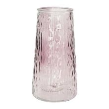 VÁZA SKLO ŠTRUKTÚRA RUŽOVÁ 19CM - FLORASYSTEM