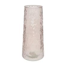 VÁZA SKLO ŠTRUKTÚRA RUŽOVÁ 28CM - FLORASYSTEM
