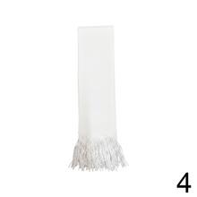 Farebná látková stuha s franjou v modrej, bielej a zelenej farbe.