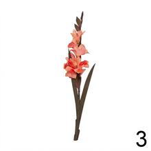 Umelé kvety gladiola v mixe farieb.