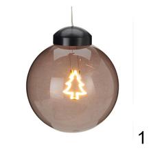 Sklenená guľa so snehovou vločkou a LED osvetlením, 12 cm