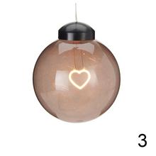 Sklenená guľa so snehovou vločkou a LED osvetlením, 12 cm