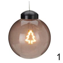 Sklenená LED guľa s rôznymi motívmi, 15 cm.
