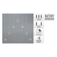 Led hviezdičky záves micro /bat/časovač/8funk - FLORASYSTEM