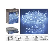 Led100 silver drôt w/bat/iner,out/8funk/časovač/ - FLORASYSTEM