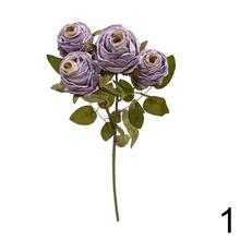 Umelé kvety - Ruža kusovka KS RUŽE 6F 43CM