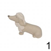 Porcelánový pes v mixe farieb, 9x3.5x7.5 cm.