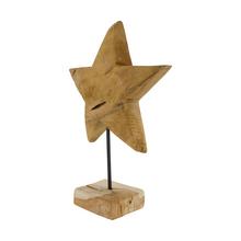 Hviezda z teak. drevo na stojane 28x10x40cm - FLORASYSTEM