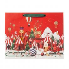 AGB2019706 TAŠKA darč. V26,5x33,5+13cm Winter wonderland Christmas horizontal - FLORASYSTEM