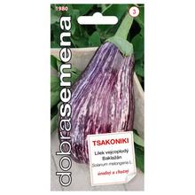 Semená baklažánu Tsakoniki v obale.