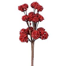 Zápich červený malina s plodmi, 15 cm