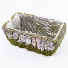 Obal koša z machu a kôry, 22x13x9 cm.