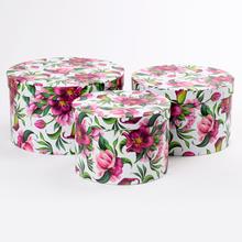 Darčeková krabička s kvetinovým vzorom, sada 3 kusy.