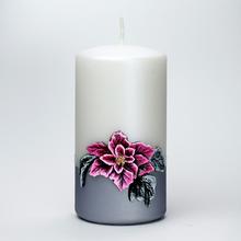 Vianočná sviečka Hviezda v sivom prevedení.