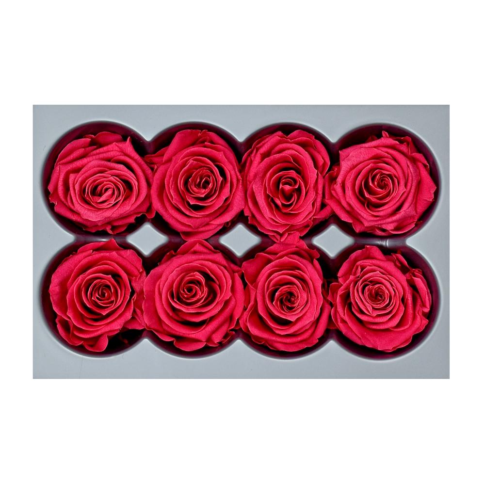 Ruža preparovaná 4cm DARK PINK /ks