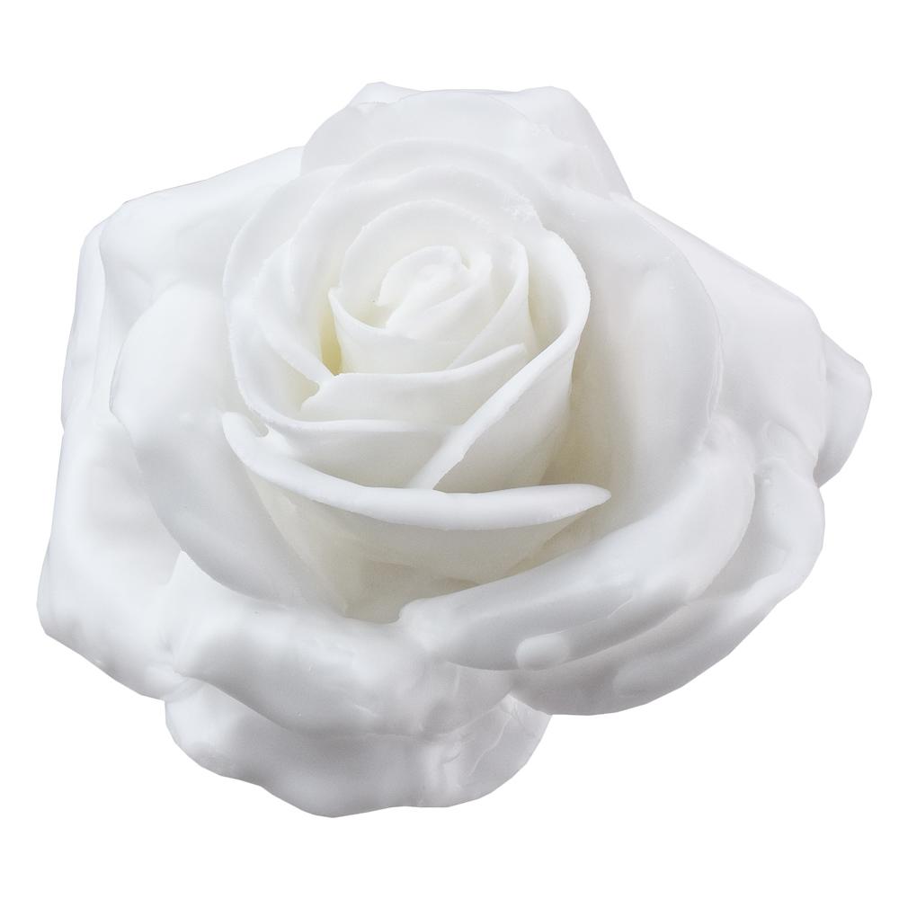 Ruža WAX - vosková WHITE /ks 11cm