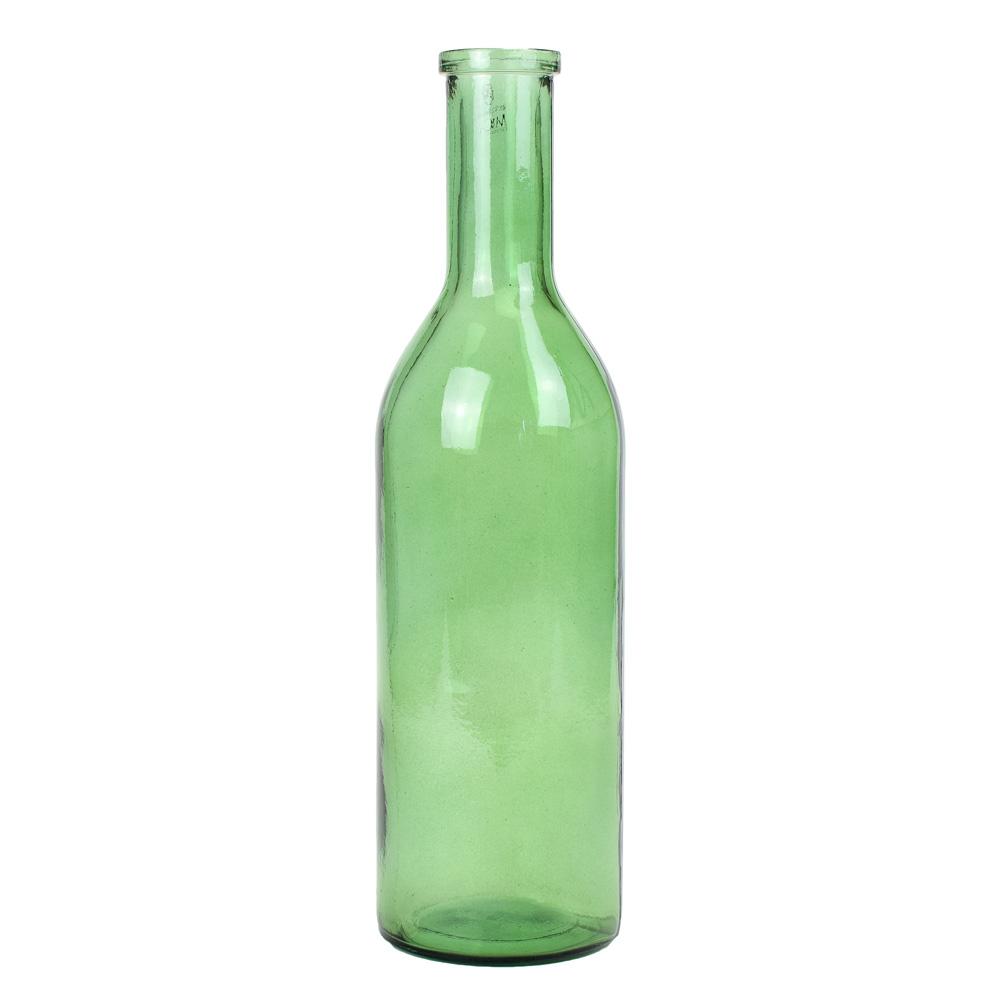 VÁZA FĽAŠA Rioja sklo d.zelená - v50xh15cm