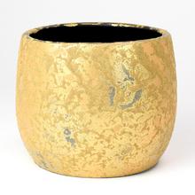OBAL Clemente okrúhly zlatý - v15,5xh19,5cm - FLORASYSTEM