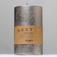 RUSTIC METALIC sviečka v šampanskom odtieni.