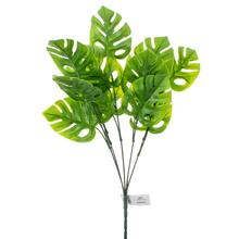 Umelé kvety - zápich s listami monstera, 35 cm.