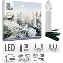 LED svetielka s 30 sviečkami a klipom.