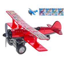 Kovové lietadlo s spätným chodom, 10 cm.