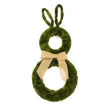 Zelený zajačik s mašľou na zavesenie.