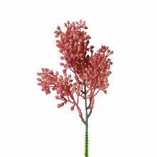 Umelá zeleň s ružovými guličkami, 22 cm