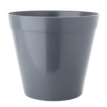 Kvetináč v antracitovej farbe s priemerom 10 cm.
