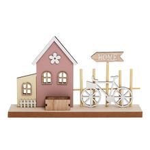 DOMČEK S BICYKLOM DREVO 20x5x12CM - FLORASYSTEM