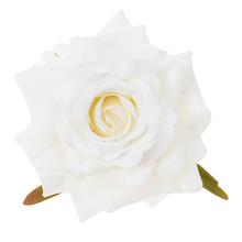 Biela umelá ruža s priemerom 4 cm, balenie 12 ks.