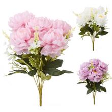 Kytica pivónia mix s rôznymi farbami a kvetmi.