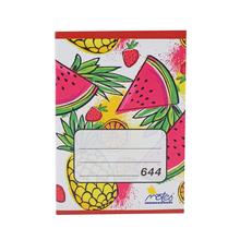 Pevný zošit 644, A6, 40 listový, 8mm linajkový s ovocným dizajnom.